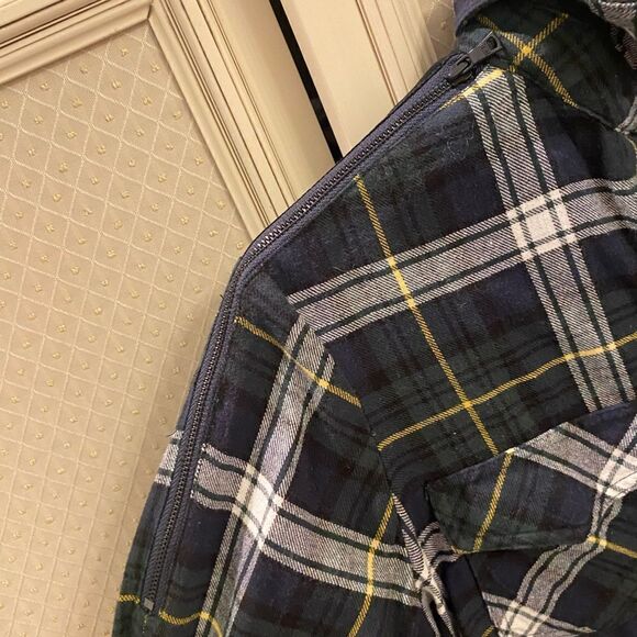 Sam Edelman green plaid Flannel With zipper - Picture 4 of 7